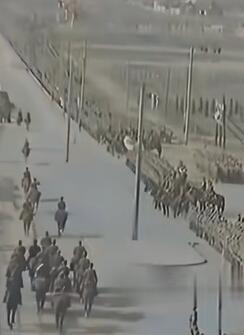 1937年松井石根在南京举行入城式影像