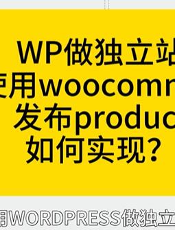 用wordpress做独立站不使用woocommerce来发布产品
