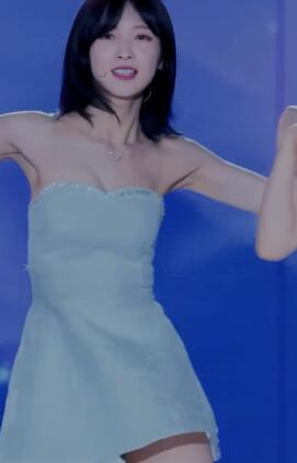 Arin小姐姐蓝色连衣裙跳舞直拍慢放~008