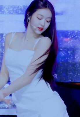 yooa 小姐姐白色连衣裙跳舞006