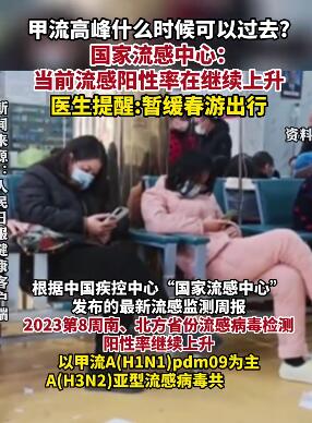 3月6日,据人民日报客户端报道,甲流高峰什么时候可以过去?