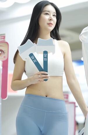 美女模特 车模紧身裤