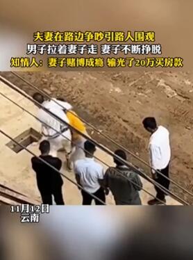 妻子赌博成瘾 输光了20万买房款