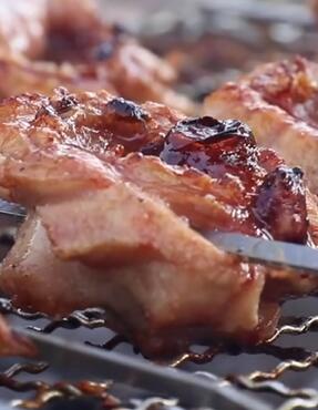 食叔今天院子里做烧烤吃,太香了滋滋冒油麻辣鲜香味道好极了