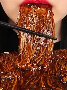 吃播 辣味炸酱金针菇特辑