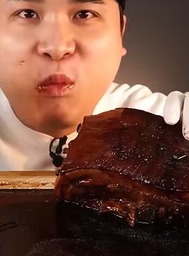 吃播 超超超大块卤肉+泡菜