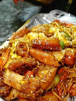 台风天的深夜路边摊,第一次吃台州糖醋铁板烧