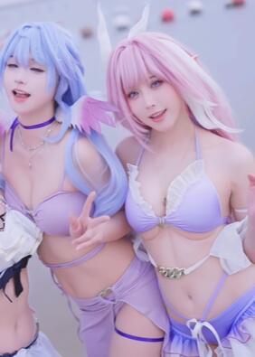 从左到右美少女:@碳酸熊卡 @猫村爱丽丝